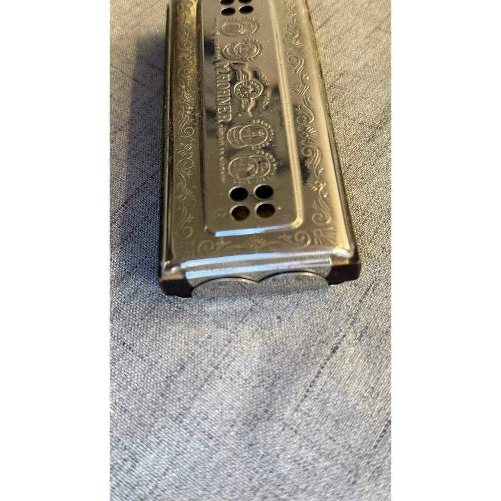 Vintage M. Hohner Echo Harp Harmonica Key Of C /G Works Made in Germany w/box